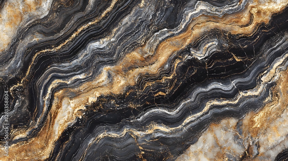 Aufkleber Mesmerizing abstract pattern created by the natural weathering and erosion of geological formations showcasing the intricate and captivating textures and colors of the earth s surface