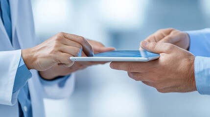 Collaborative Data Discussion - Businessperson Using Tablet in Casual Business Setting with Colleague