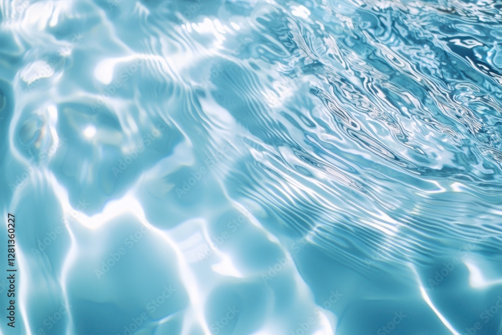 Poster Sunlight reflecting and creating patterns on water surface
