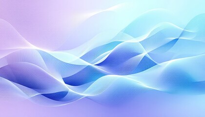 Obraz premium Abstract pastel gradient waves with soft and flowing design