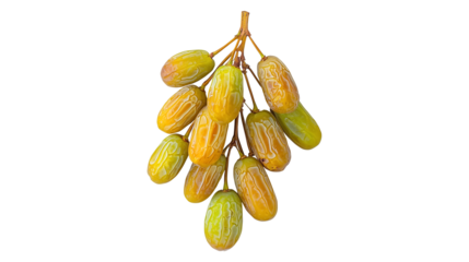 Fresh dates with wrinkled texture hanging gracefully representing iftar