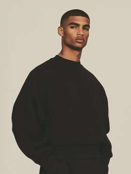 Male fashion concept. Portrait of handsome south american young male model wearing designer clothes and posing on beige background. Catalogue, campaign style. Studio shot