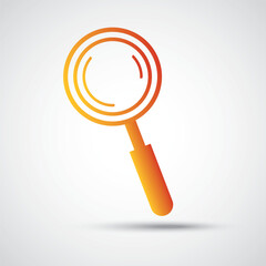 magnifying glass color line icon, outline vector sign, linear pictogram isolated on white. logo vector illustration