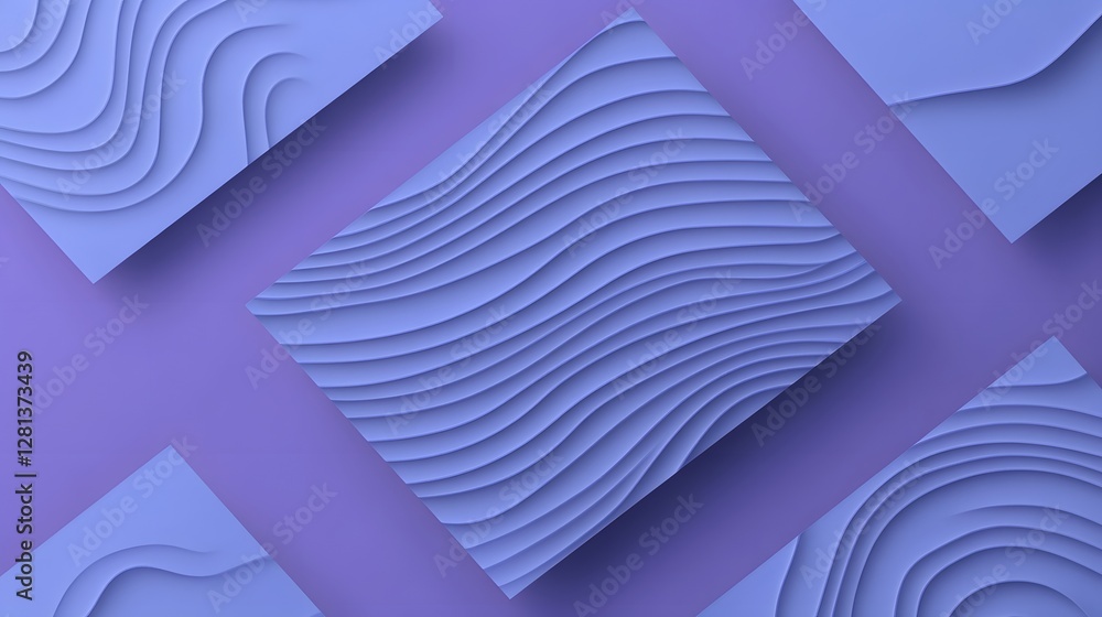 Poster abstract purple wave pattern background texture design