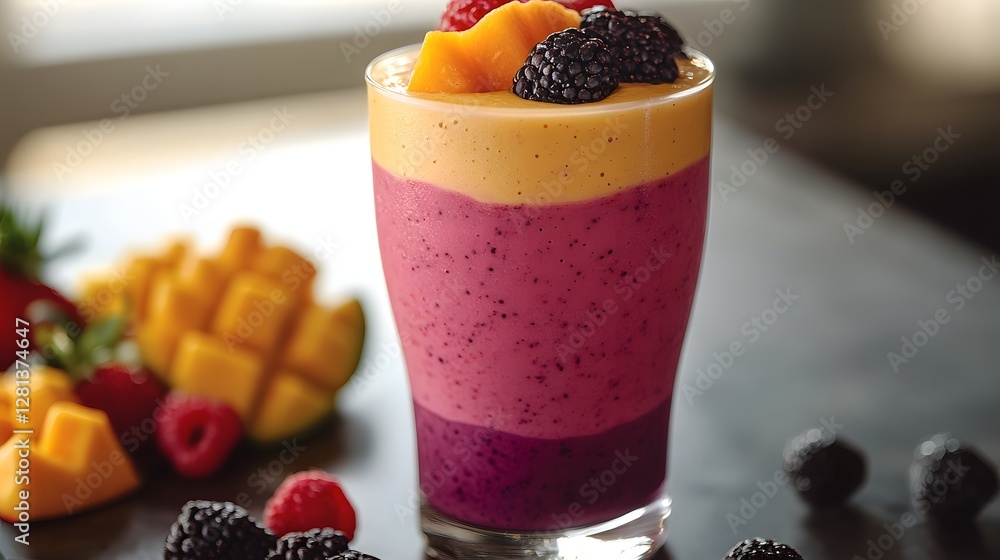 Poster create a dynamic image of a vegan smoothie made w d9b4b893-e44c-474a-b14d-d4b65002eeb1 1 featuring f