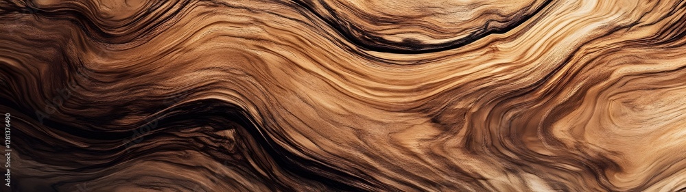 Poster Mesmerizing Wooden Swirls   Abstract Organic Textured Background for Design  Smooth and flowing curves create a beautiful harmonious and soothing visual experience