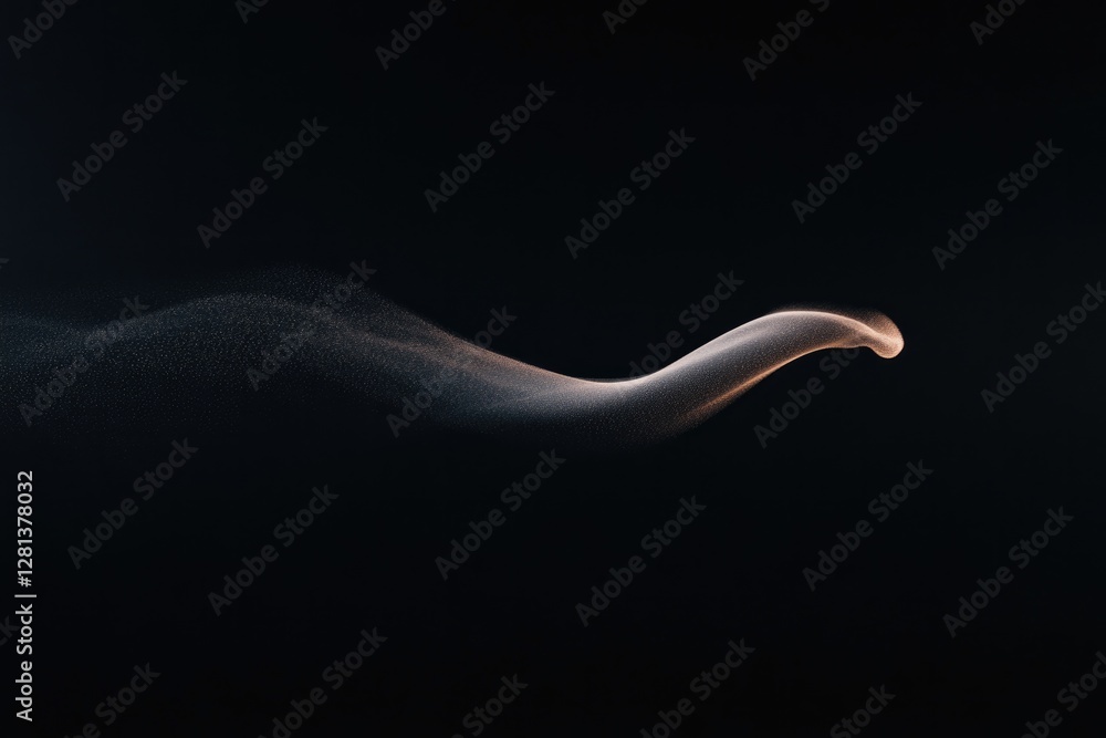 Poster fluid movement captured in soft light, creating an ethereal, dyn