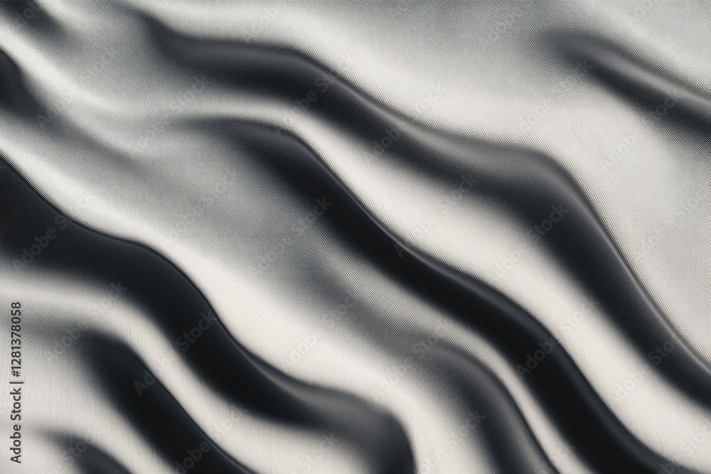 Poster flowing waves create mesmerizing pattern, embodying rhythm and m