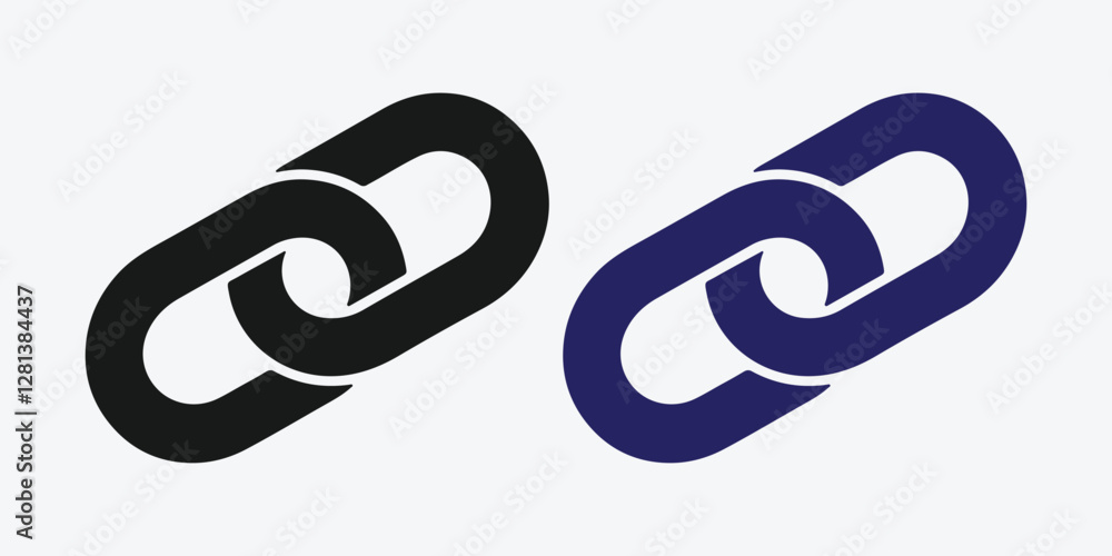 Aufkleber link icon symbol. hyperlink icon design. chain icon. web link icon. url link icons set.