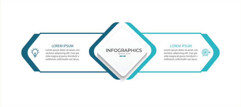 Vector infographic design template with 2 options or steps