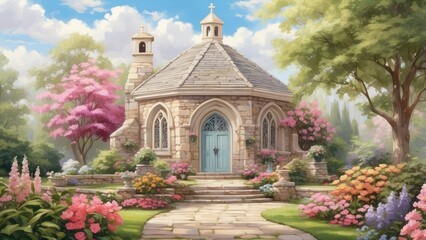 "Christian Church Graphic in Pink, Black, and White"