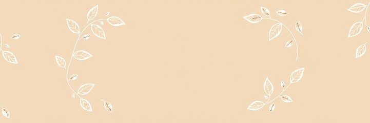 Elegant Composition of White Leaves on a Soft Beige Background Evoking Calm and Natural Harmony
