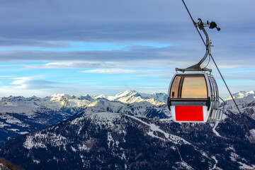 Scenic Gondola Ride in Mountains