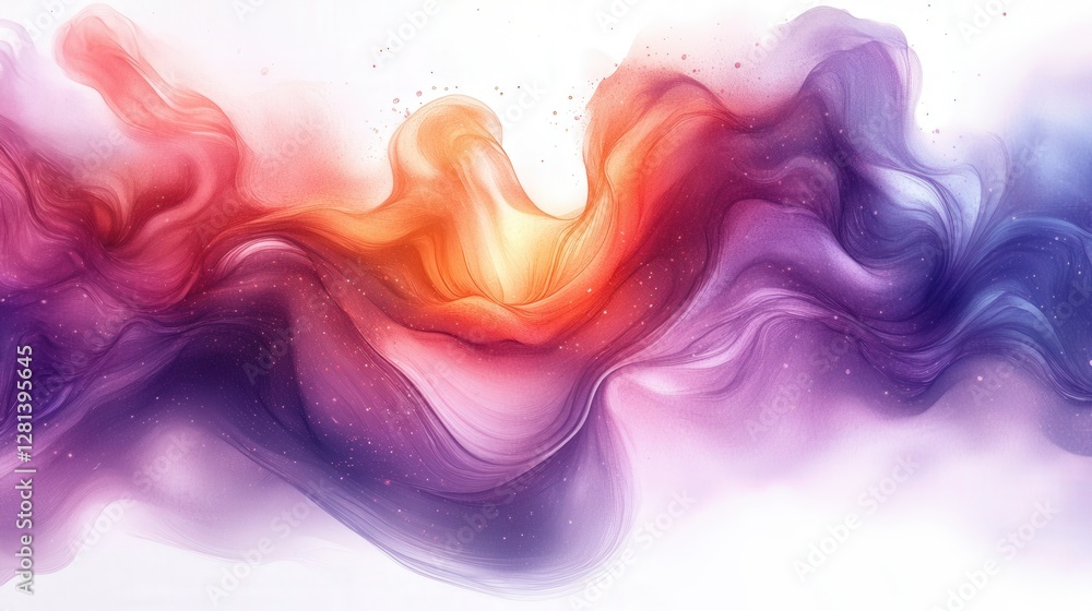 Poster abstract colorful wave pattern with vibrant hues flowing seamlessly across the canvas