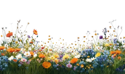 Small flowers blooming on the grassland