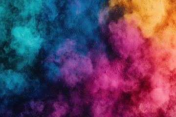 Obraz premium A Holi festival. Vibrant colors of powder creating beautiful explosion of hues in air
