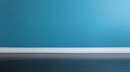 Teal Wall Room Interior Design Mockup Empty Space