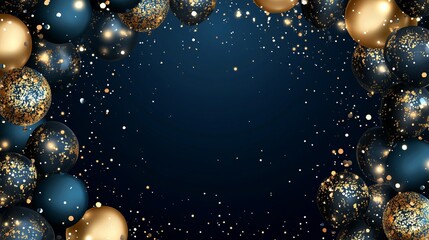 Blue Balloon Party Banner for Grand Openings and Sales
