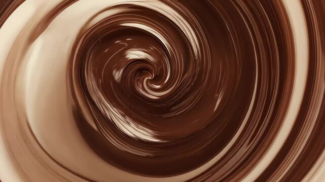 Swirling blend of rich mocha tones creates dreamy, indulgent atmosphere