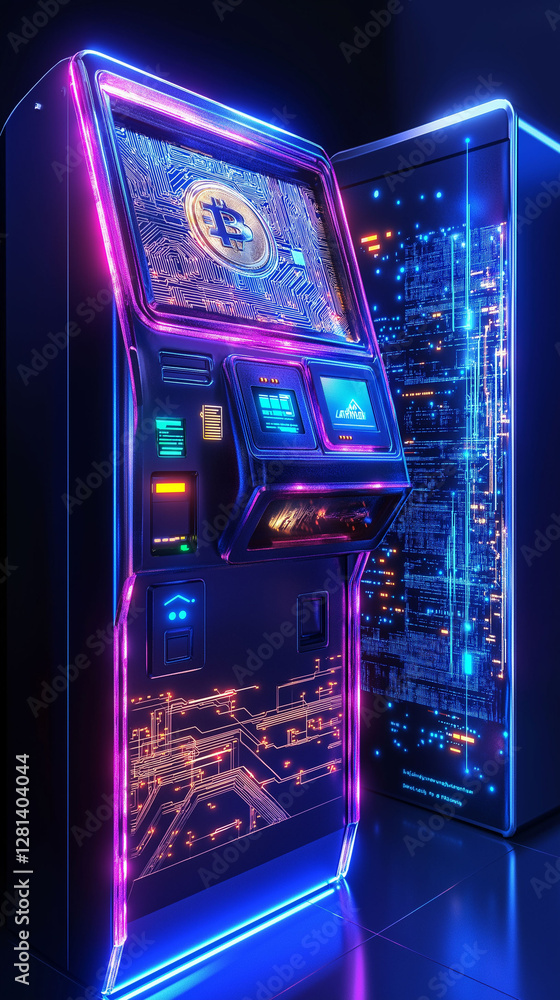 Poster digital wallet payment user interface. transactions privacy. cryptocurrency convenience. mobile wall