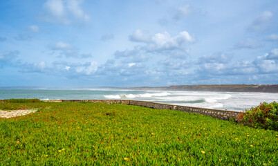 Coast line of a small village in portugal called Peniche