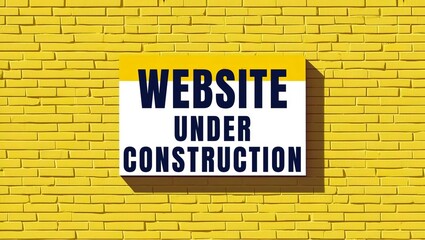 Obraz premium A bright yellow wall features a sign saying 