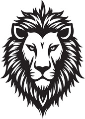 Fototapeta premium Majestic lion head silhouette vector design for logos and branding.