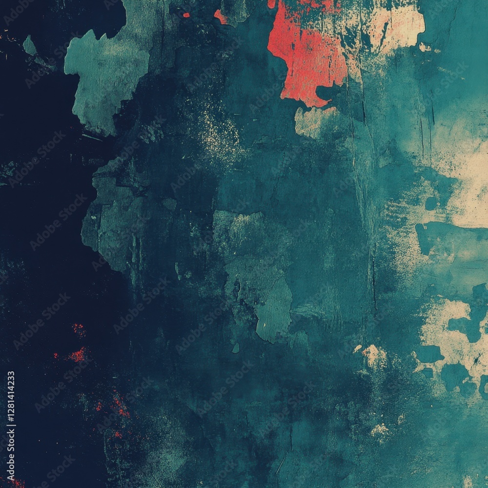 Poster abstract weathered wall texture with peeling paint and grunge surface creating artistic background