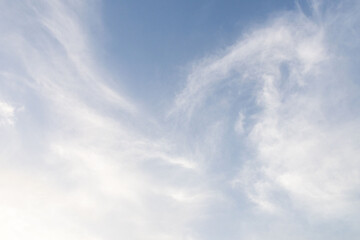 The sky is blue and cloudy