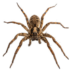 Fototapeta premium Tarantula wolf spider (Lycosa Tarantula) isolated on a transparent background