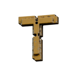 Cyberpunk Metal 3D Alphabet or PNG Letters