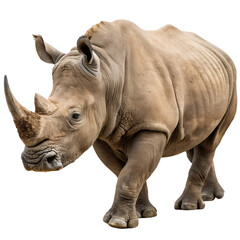 Obraz premium Adult rhino isolated on a transparent background
