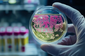 Strep Group A Streptococcus PCR Test Tube in Doctor's Hand - Epidemic Examination in Hospital Laboratory