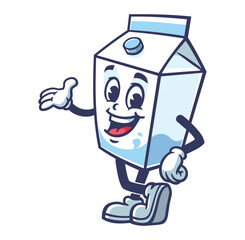 Small Milk Box Character Mascot Cartoon