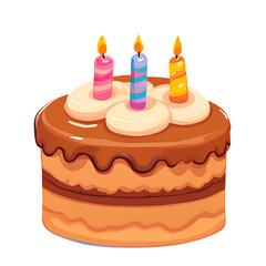 birthday cake with candles