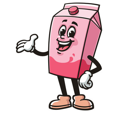 recommend clip art: Milk Box Character Mascot Cartoon