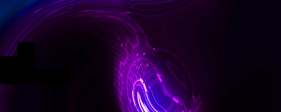 2d illustration Abstract futuristic electronic circuit technology background
