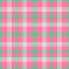 Jacket pattern fabric background, plank seamless texture vector. Horizontal textile check tartan plaid in pink and pastel colors.