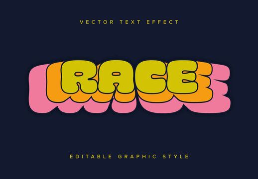 Colourful Layered Text Effect Mockup