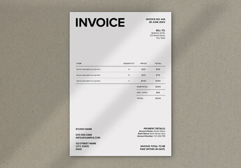 Minimal Invoice Layout