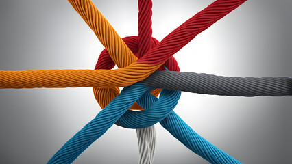 A rope with a knot in the middle of it