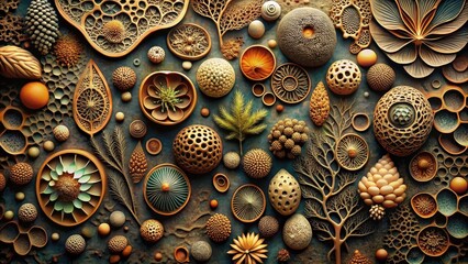 Fototapeta premium earthy tone organic shapes, natural forms