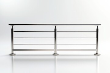 Modern metal railing design with sleek lines and minimalistic style.