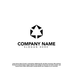 Black and White Modern Contractor Logo