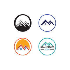 set of icons for web and mobile applications and Real Estate Logo Set, 