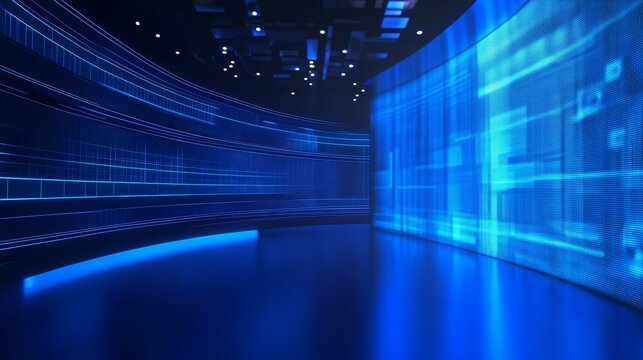Futuristic Digital Studio Environment