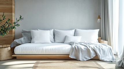 Contemporary Indoor Space Designed With Natural Materials and Plenty of Light in a Serene Setting, Fostering Relaxation and Calm in Urban Living