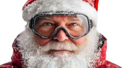 santa claus isolated on transparent background. 
