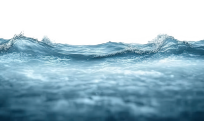The blue waves surged and surged