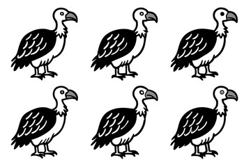 Obraz premium Elegant Vulture Outline Pack